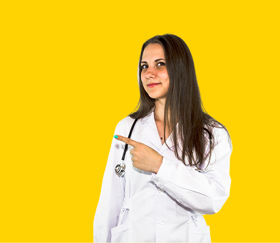 Medical professional shaking hands