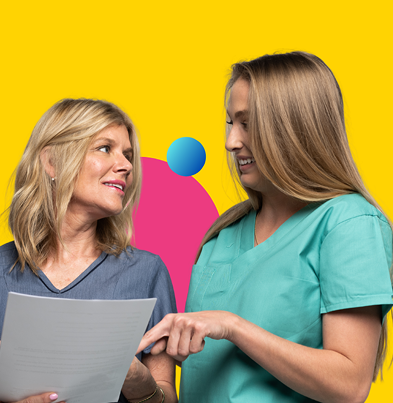 Medical professional shaking hands