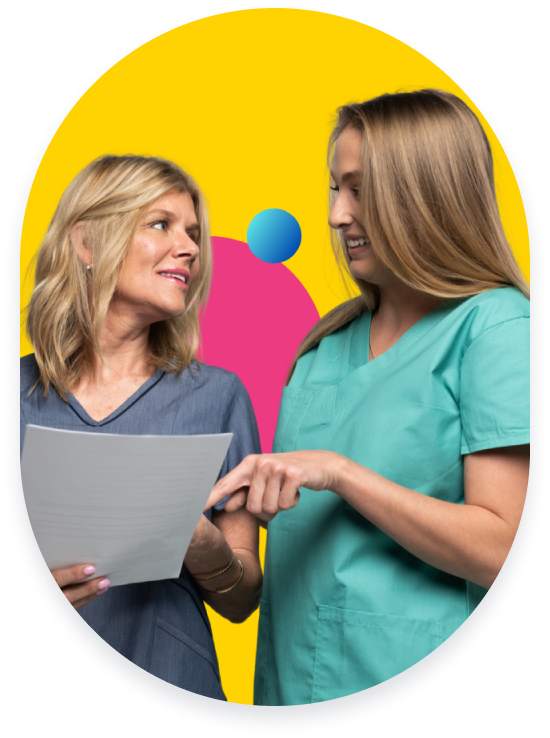 Medical professional shaking hands